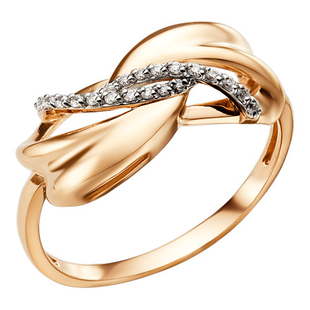 Кольцо, золото, фианит, 006351-1102